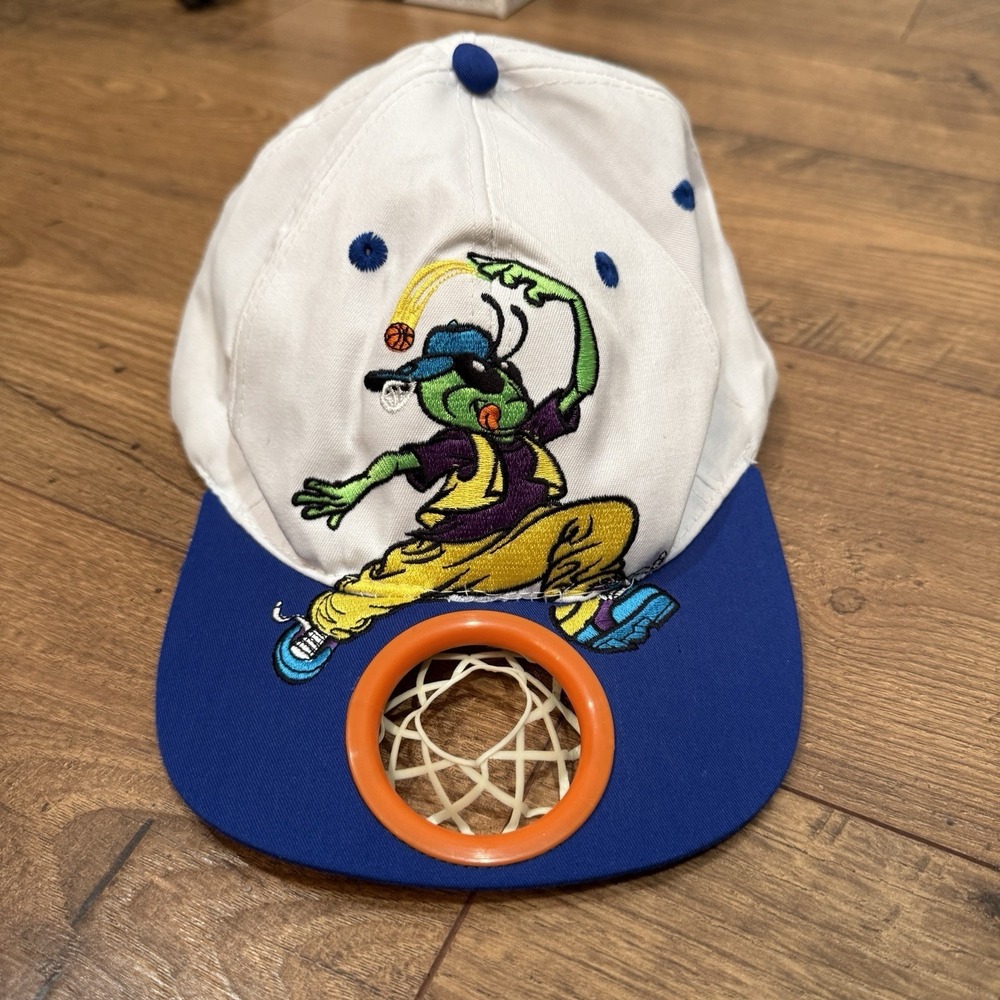 Hoop Hopper VTG Set The Curve Snapback Hat Cap Basketball Goal RARE‎ Embroidered